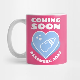 Baby Announcement. Feeding Bottle. December 2023 Mug